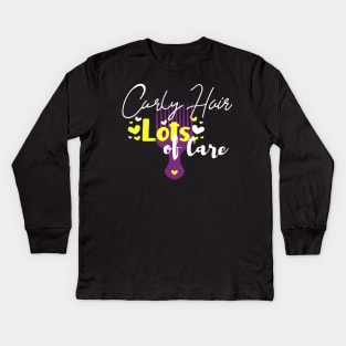 Curly Hair Love Kids Long Sleeve T-Shirt